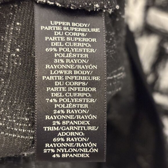 Ann Taylor Womens Black & White Textured Dress Size 12 Cap Sleeve Woven Design - Picture 10 of 11